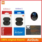 Оригинальные беспроводные наушники Xiaomi Redmi AirDots 2, Bluetooth наушники Xiaomi Airdots 2, настоящие беспроводные наушники-вкладыши, стерео сабвуфер