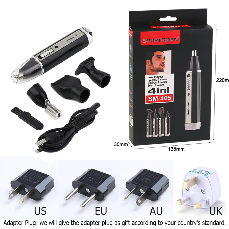 Тренажер для волос 4 в 1 триммер носа перезаряжаемая машинка стрижки