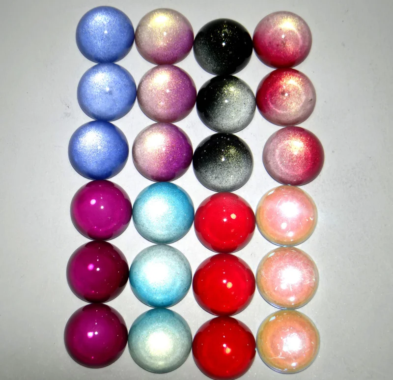 

50 шт., бусины-кабошоны из натурального кварцевого кристалла, 18 мм