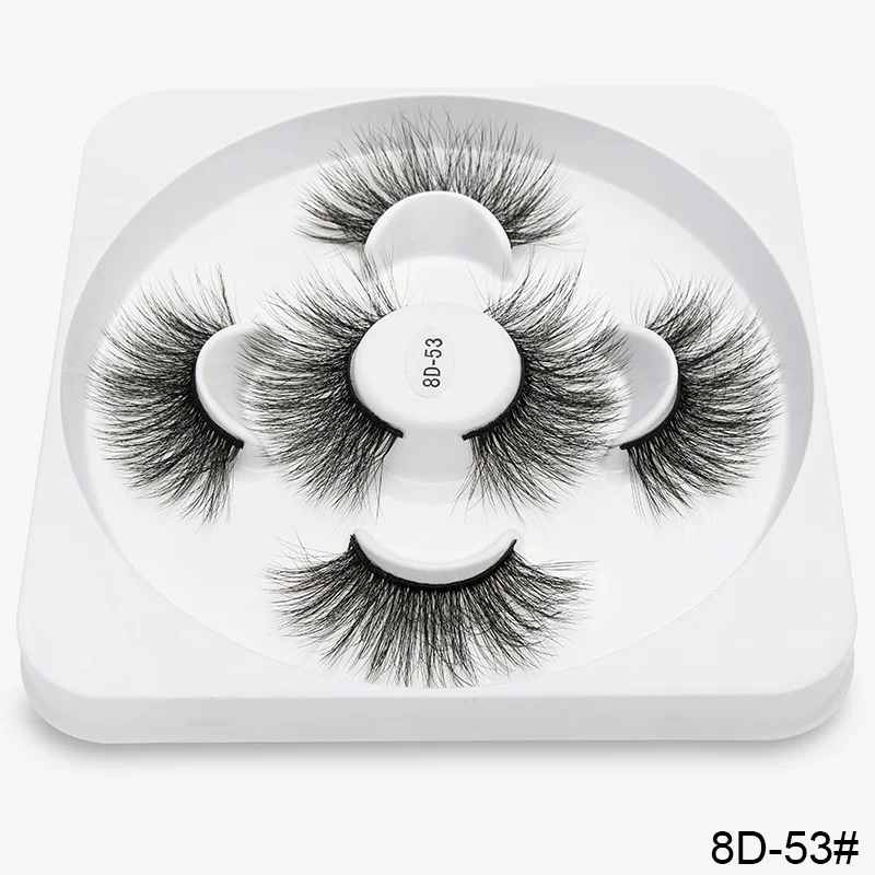8D53 SEXYSHEEP 2/3/7 пар производится в течение 15-25 мм из искусственного меха 3D норковые ресницы натуральные длинные накладные ресницы драматического накладные ресницы для наращивания ресниц - Color: 8D53