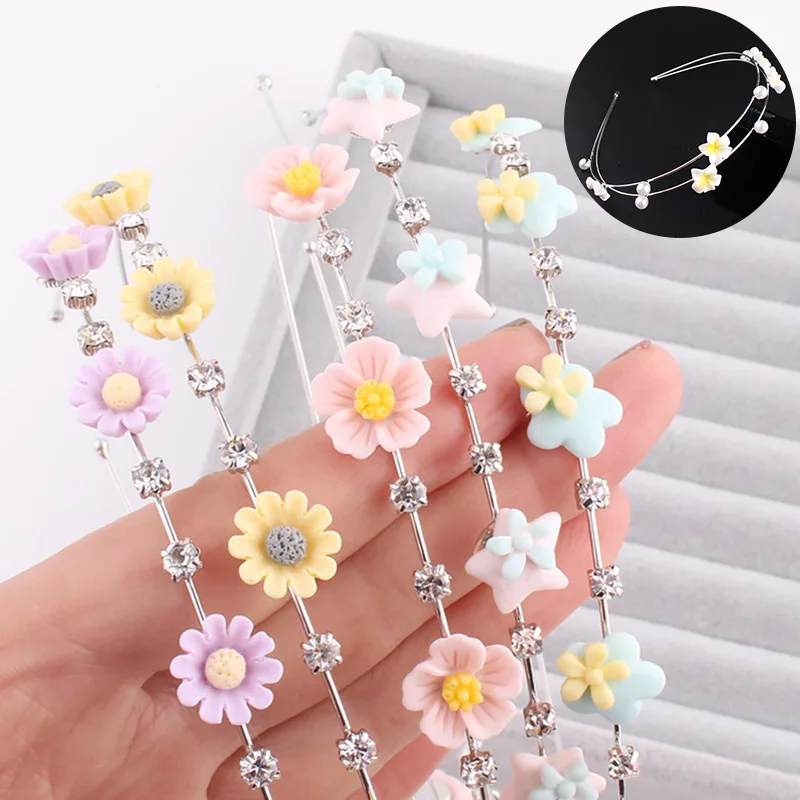 Милая романтичная желтая Маргаритка акриловые цветы аксессуары для волос женщин