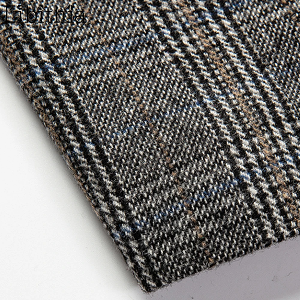 

Men Plaid Pattern Blazer Jackets One Button Blazers For Men Slim Fit Big Size 5XL 6XL Grey Clothes Male R076