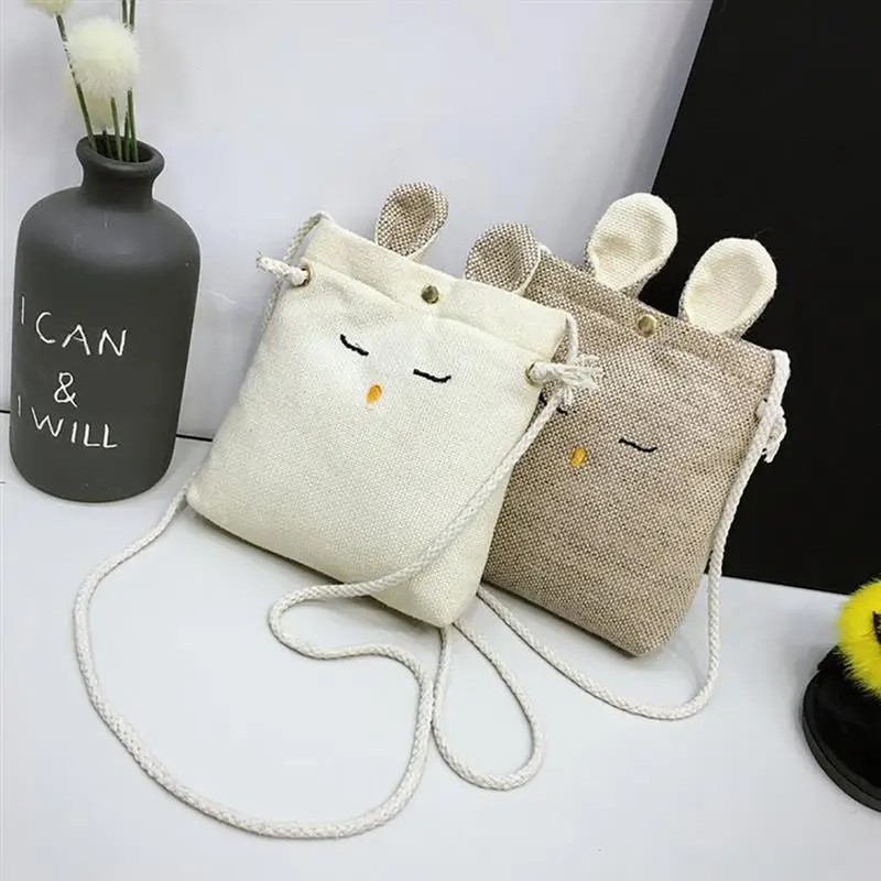 

Fashion Small Crossbody Bags for Women 2019 Mini Canvas Cute Ear Shoulder Messenger Bag for Girl Bolsas Ladies Phone Purse