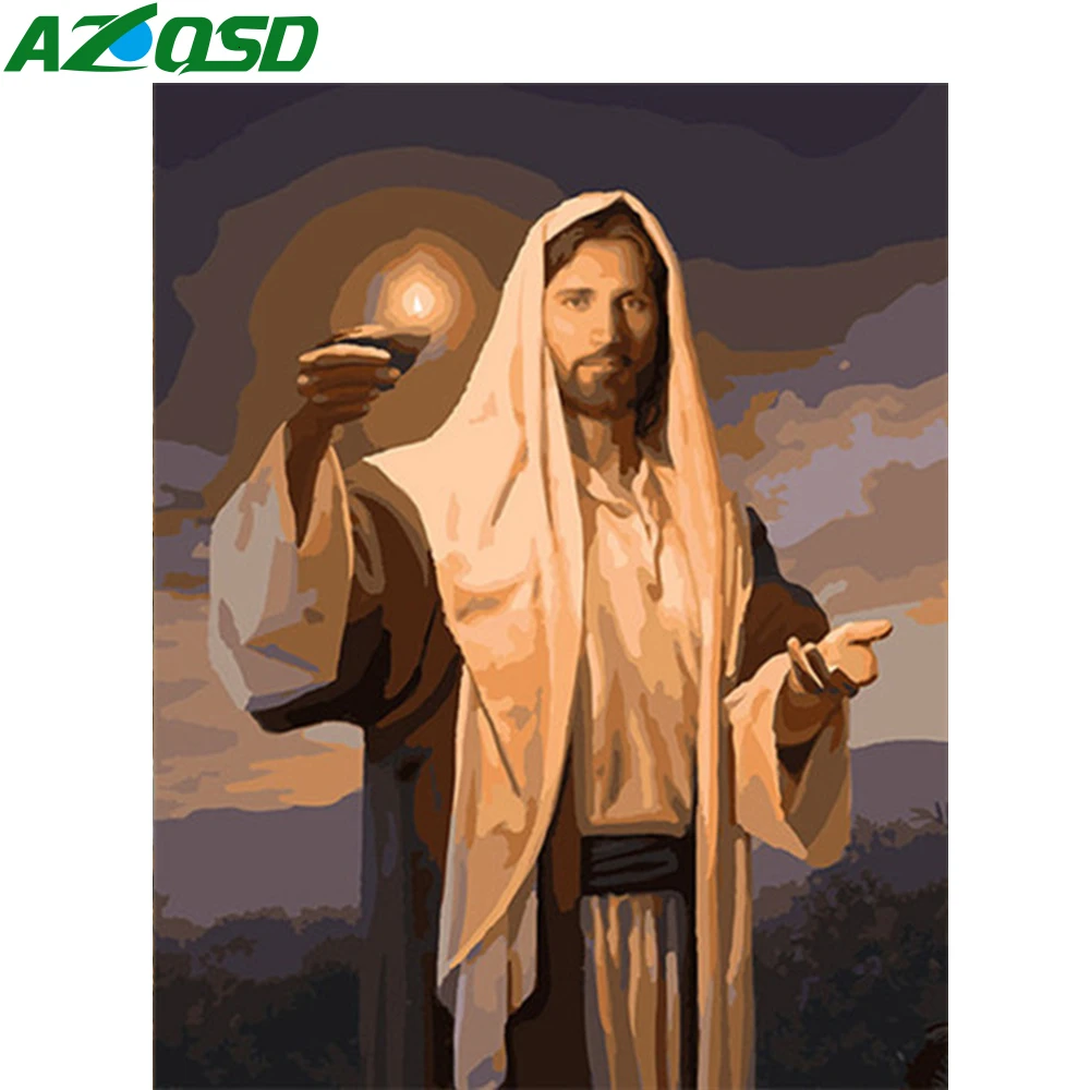 AZQSD DIY Краска по номерам для взрослых рисунок 40х50см без рамки ручной работы