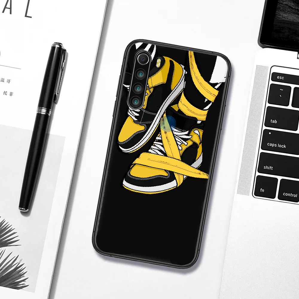 

Fashion Trend Brand Shoe Sneakers Phone Case Cover Hull For XIAOMI Redmi 8 9 9C Note 6 7 8 9 9S K20 K30 K40 Pro Plus black