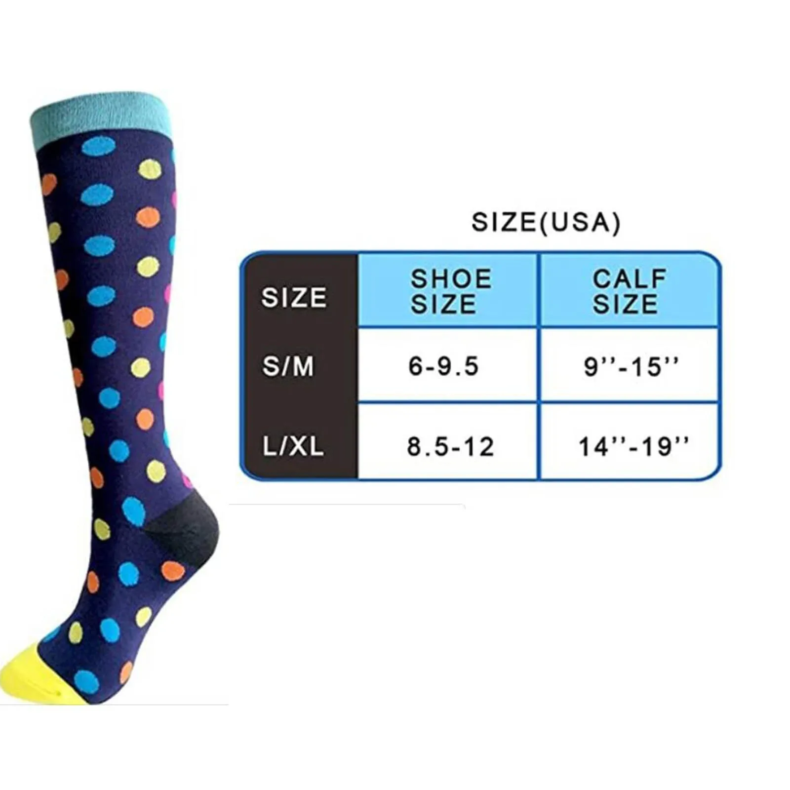 

7 Pairs Compression Socks Sports Running Women Men Marathons Circulation Athletic Edema Varicose Travel Over Knee Stockings #t1p