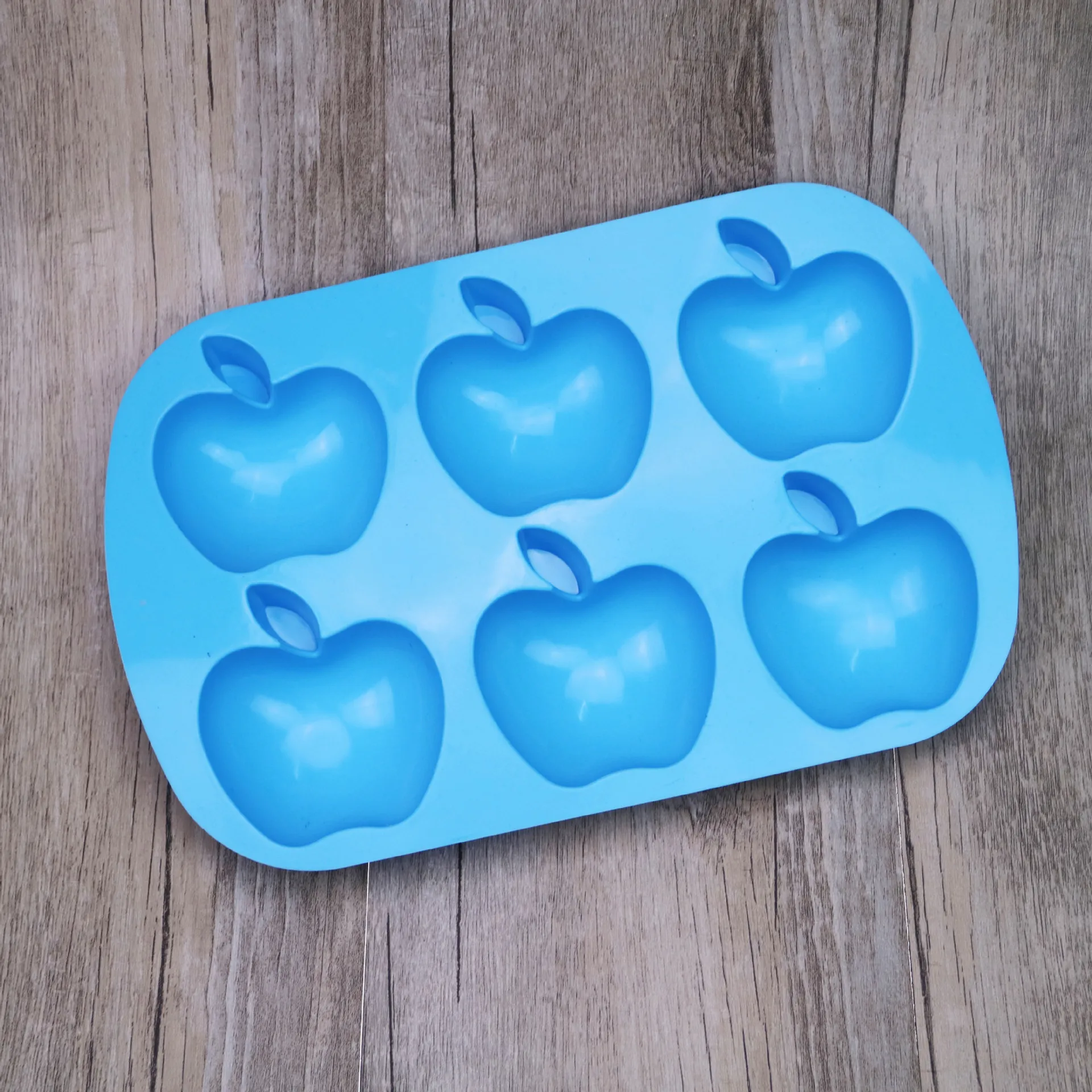 6 отверстий 3D Apple силиконовые формы для выпечки мусс арт сковорода мороженое