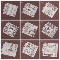 14 styles layering stencils for walls painting scrapbooking stamps album decor embossing paper cards diy kids drawing template