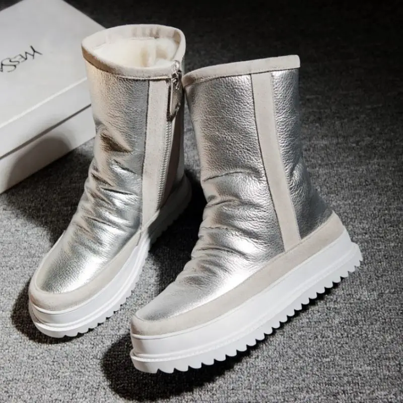 Ботинки женские зимние на молнии высоком каблуке из натуральной кожи|Зимние