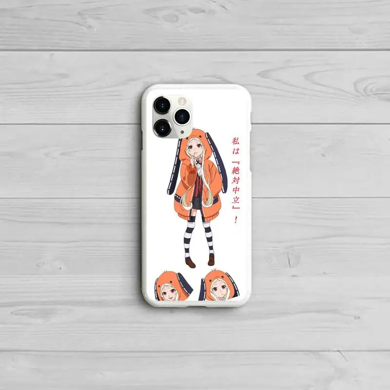 

Japanese Anime Kakegurui Jabami Phone Case Candy Color White for iPhone 11 pro XS MAX 8 7 6 6S Plus X 5S SE 2020 XR