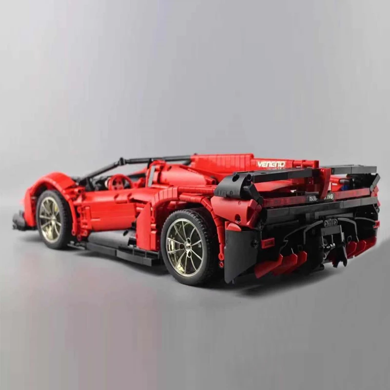 Technic 13079 приложение RC автомобиль MOC-10559 Veneno Roadster с функцией двигателя строительные блоки кирпичики игрушки подарок для детей