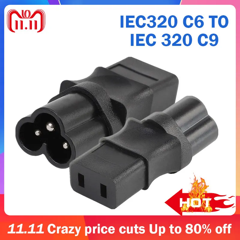C6-C9 IEC 320 C6 TO C19 прямой 2Pin адаптер питания переменного тока Конвертер розетка