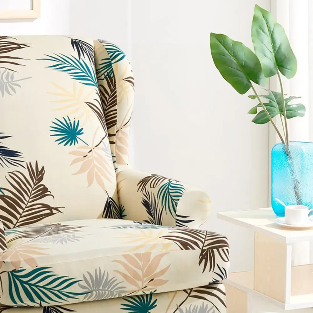 2 шт Крыло чехол для кресла Wingback крышка печатное кресло стрейч протектор#4W