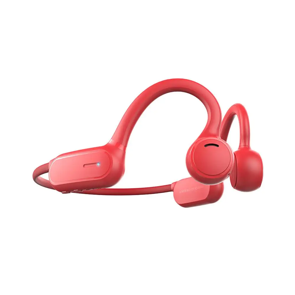 Red Новые спортивные Bluetooth наушники, водонепроницаемые, костной проводимости, наушники Smart Touch, не вставляемые в ухо, 6D панорамный объемный звук, гарнитура - Цвет: Red