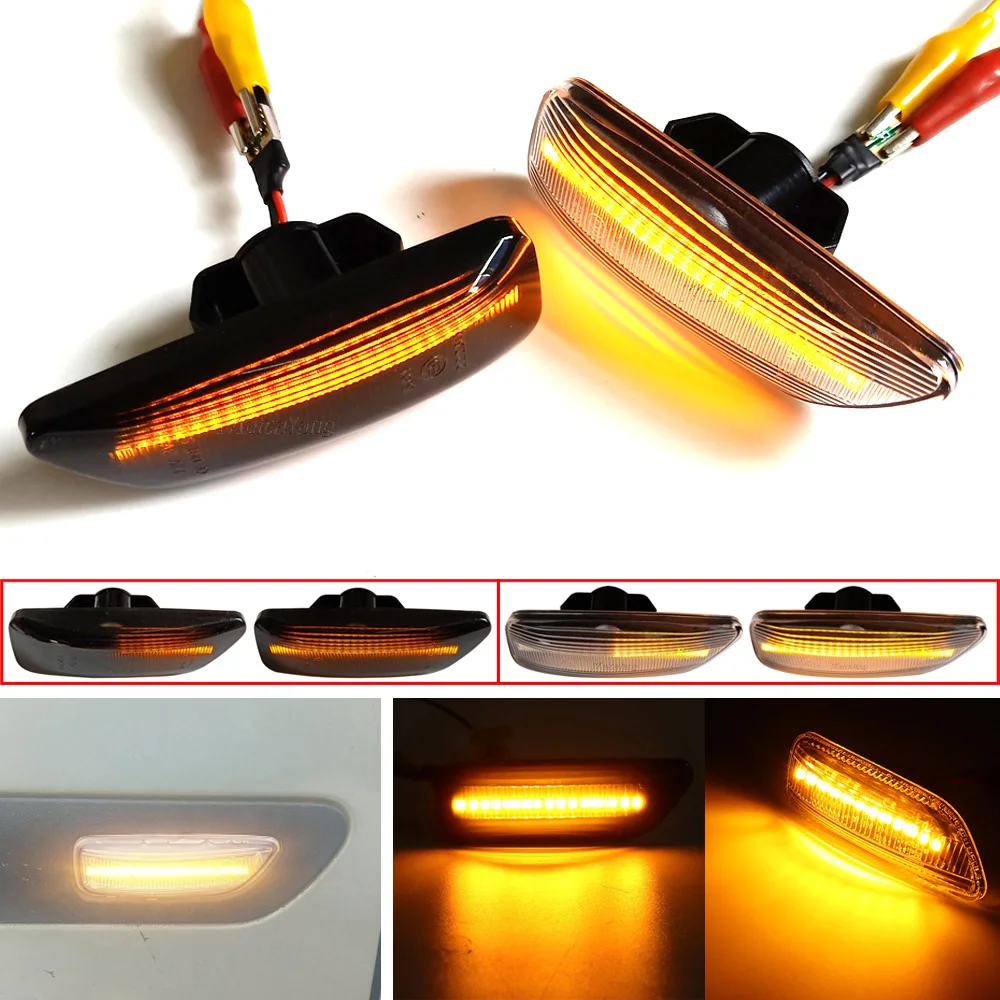 

2Pcs 30722641 3072264 Sequential Dynamic Blinker LED Side Marker Turn Signal Light For Volvo XC90 S80 XC70 V70 S60 2001-2009
