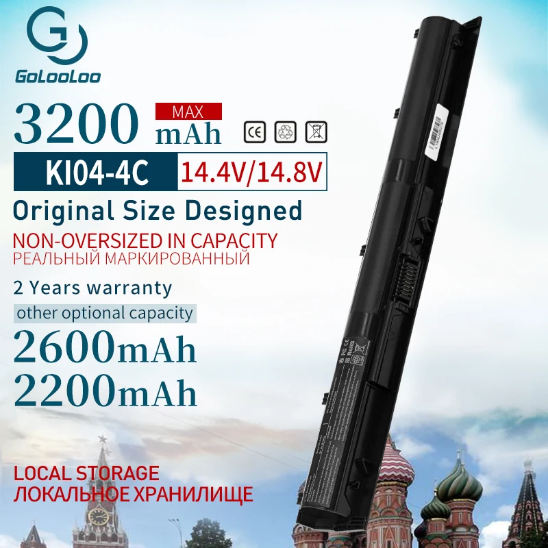 Аккумулятор Golooloo 3200 мАч для ноутбука HP KI04 HSTNN DB6T LB6S TPN Q158 800050 001 Pavilion 14 ab011TX 15