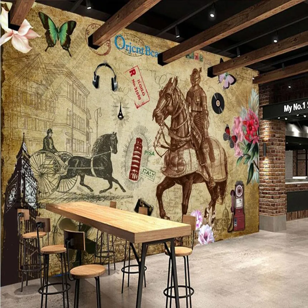 Большие настенные 3D-обои milofi на заказ в стиле ретро минималистский рыцарь