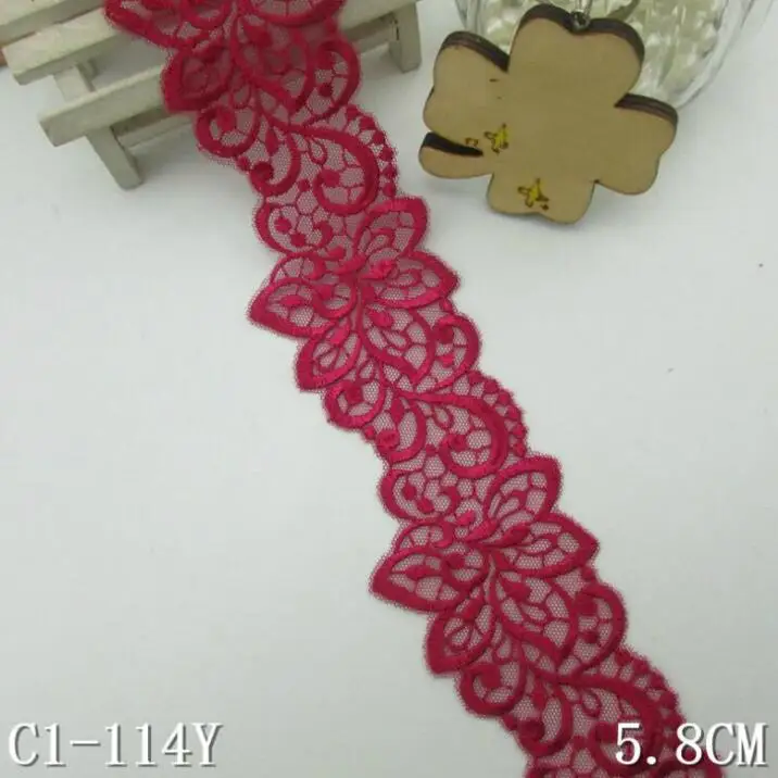 Кружевная бейка для свадебного платья 5 м 6 см с вышитыми цветами винтажная