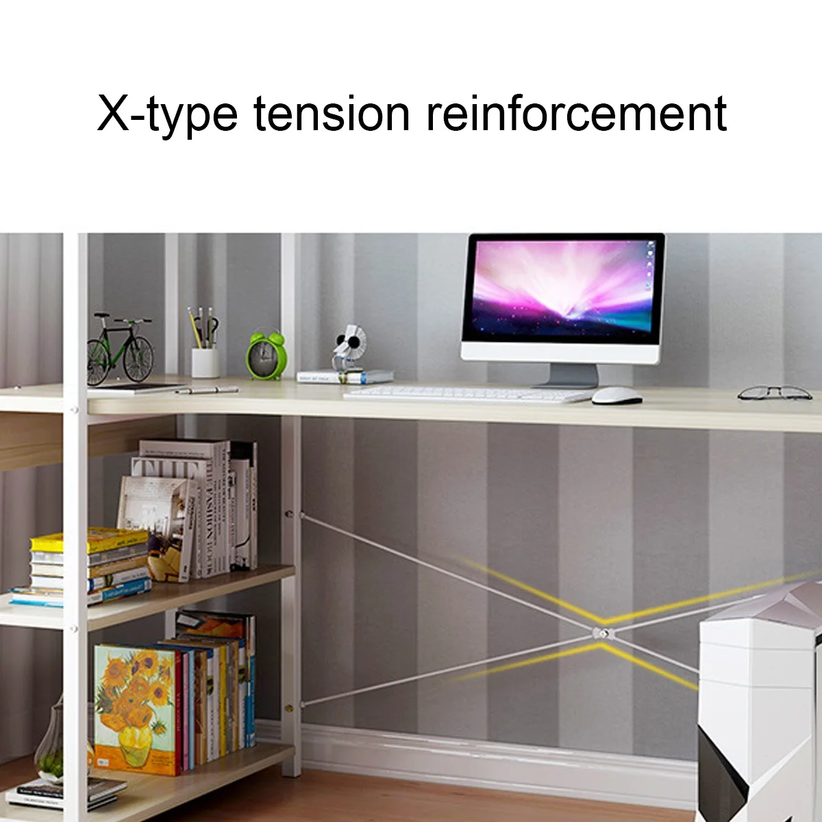 

Standing Escritorio Tavolo Schreibtisch Bed Tafel Office Furniture Mesa Dobravel Desk Tablo Bedside Laptop Table With Bookcase