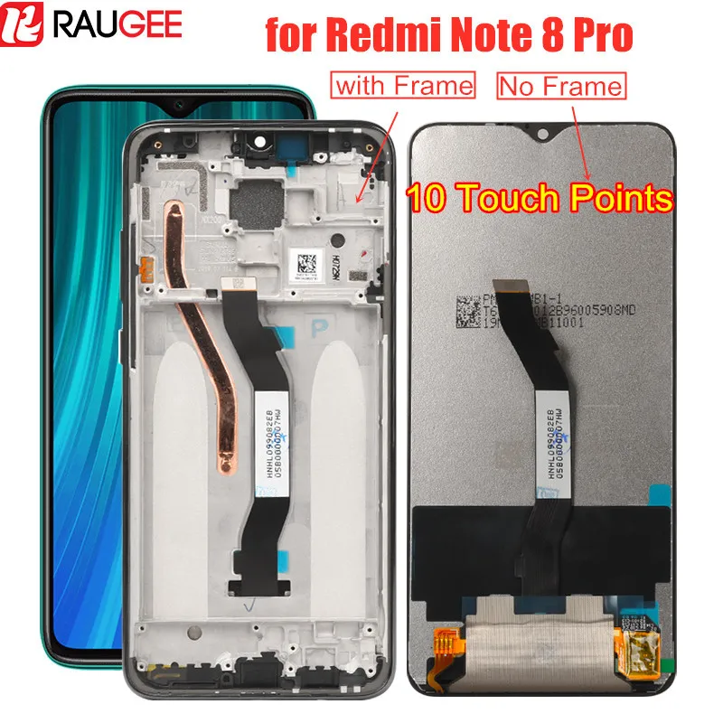 ЖК дисплей для Redmi Note 8 Pro с сенсорным экраном и дигитайзером в сборе замена Xiaomi Global