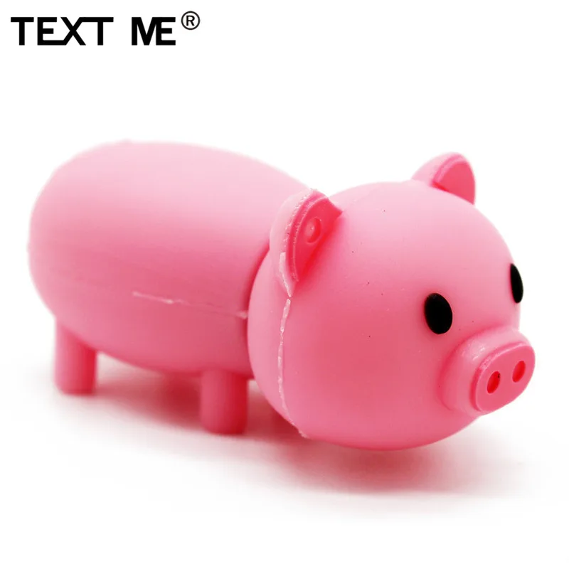 TEXT ME 64 Гб 4 цвета милый поросенок nodel usb флеш-накопитель usb 2,0 4 ГБ 8 ГБ 16 ГБ 32 ГБ флеш-накопитель