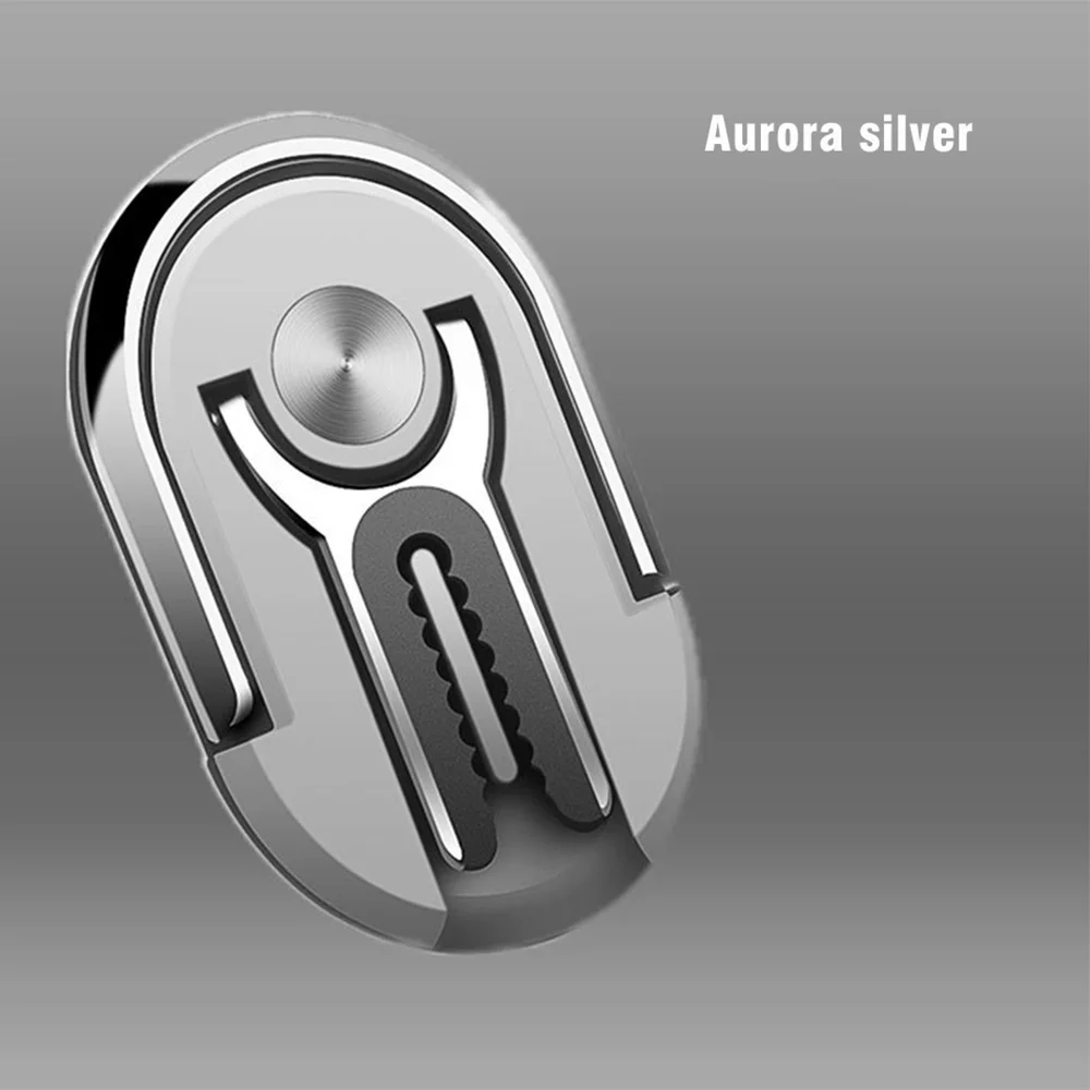 Sliver Универсальный автомобильный держатель для телефона с кольцом на палец, подставка для iPhone 360, вращающаяся металлическая подставка для мобильного смартфона samsung, автомобильное кольцо - Цвет: Sliver