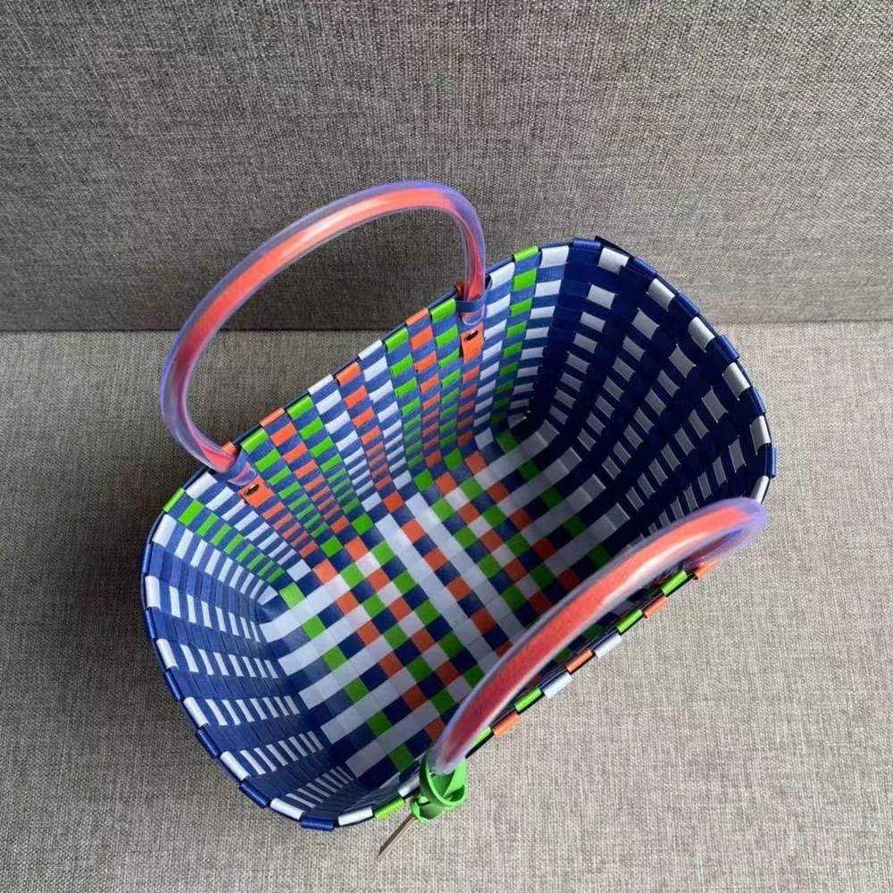 

2021 new fashion luxury hand-woven handbag designer woven shopping basket portable female bag handbags