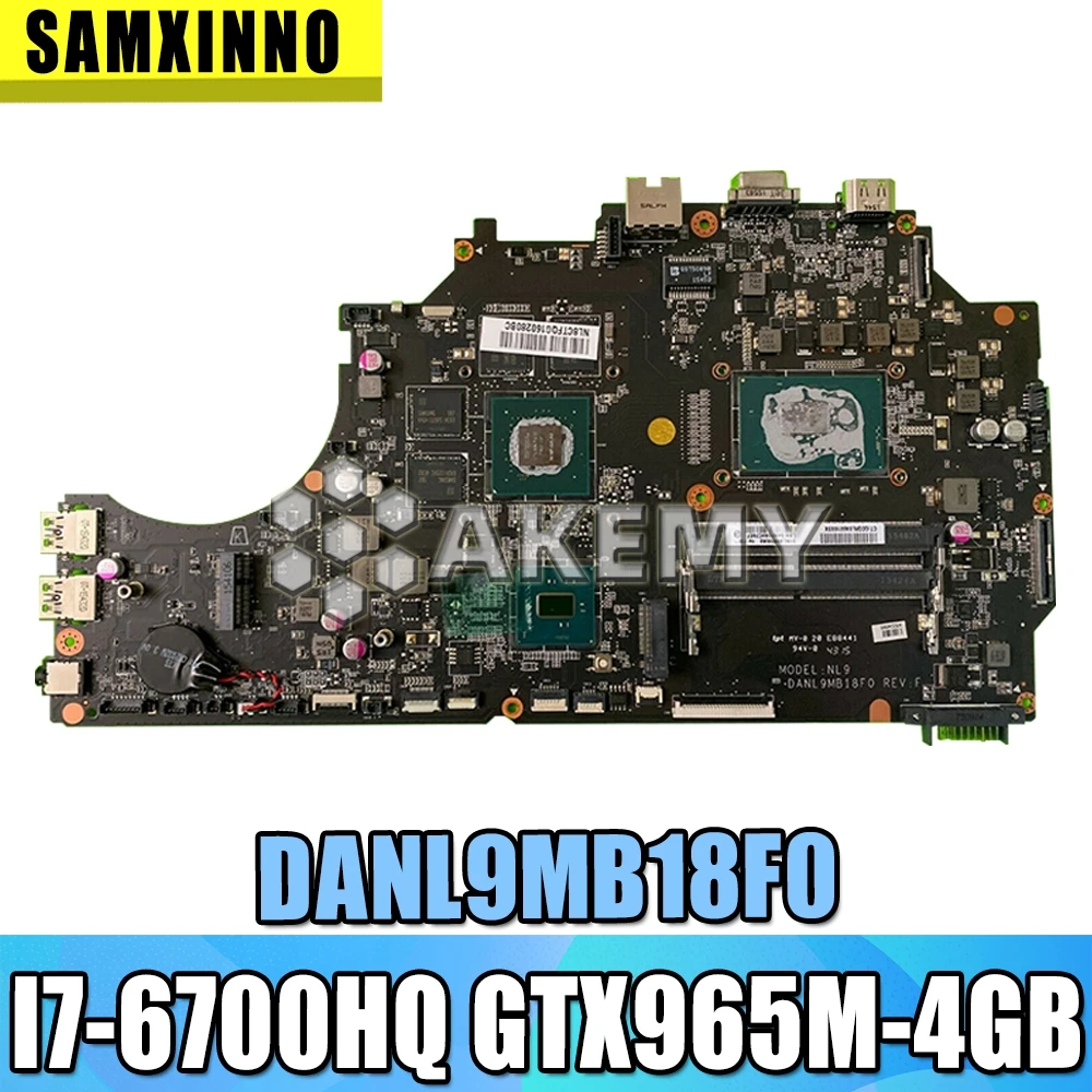 

DANL9MB18F0 Laptop motherboard for ThundeRobot 911M original mainboard I7-6700HQ GTX965M-4GB