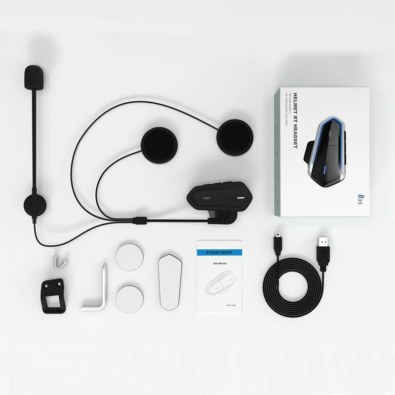 Bluetooth гарнитура для мотоциклетного шлема водонепроницаемая с длинной