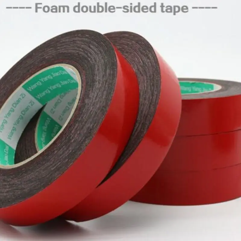 Двухсторонняя клейкая лента из ПЭ толщина 0 5 мм * 10 метров поролоновая для