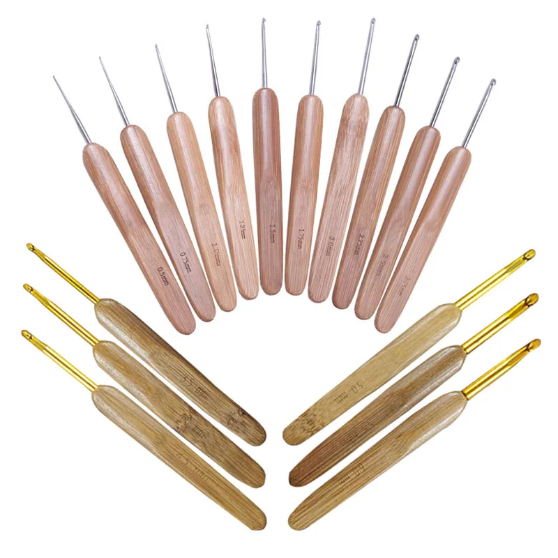 

Набор крючков для вязания, с бамбуковой ручкой