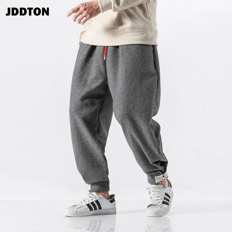JDDTON мужские хлопковые Плотные шаровары в китайском стиле Harajuku повседневные