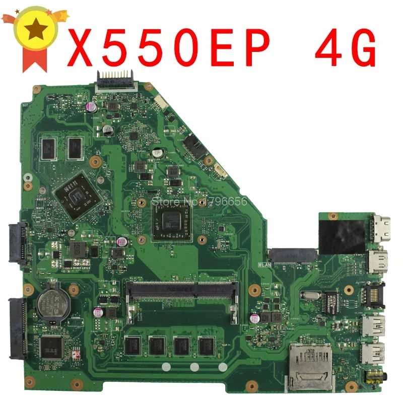

X550EP Motherboard HD8670M REV:2.0 For Asus F552E X552E X552EP laptop Motherboard X550EP Mainboard test ok A4-5100 4GB RAM