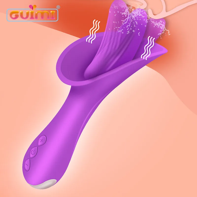 GUIMI большой язык Вибратор клитор стимулятор влагалище подтяжки соски массаж