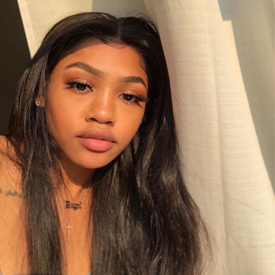 180 плотные прямые парики Melodie из человеческих волос на сетке спереди бразильские