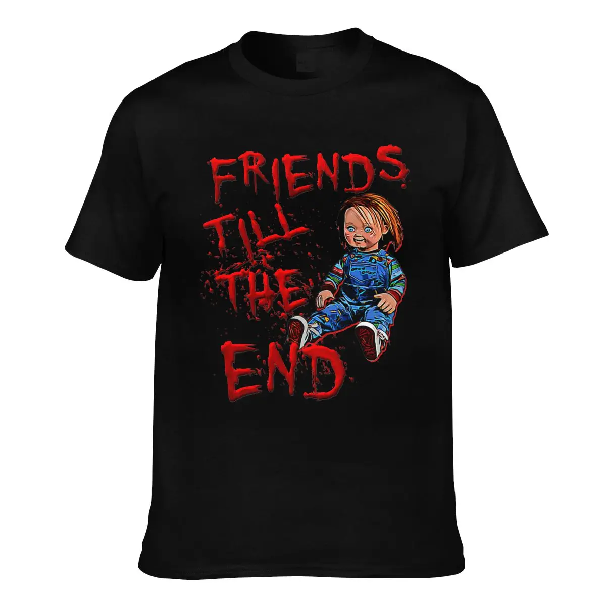 

Friends Chucky T Shirt Friends Horror Movie Characters Short-Sleeve Summer T-Shirt Print 100 Percent Cotton Tshirt Mens