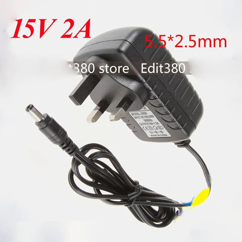 DC 15V 2A адаптер AC 220v 230v to DC15V конвертер питания зарядное устройство 5 мм UK|Адаптеры