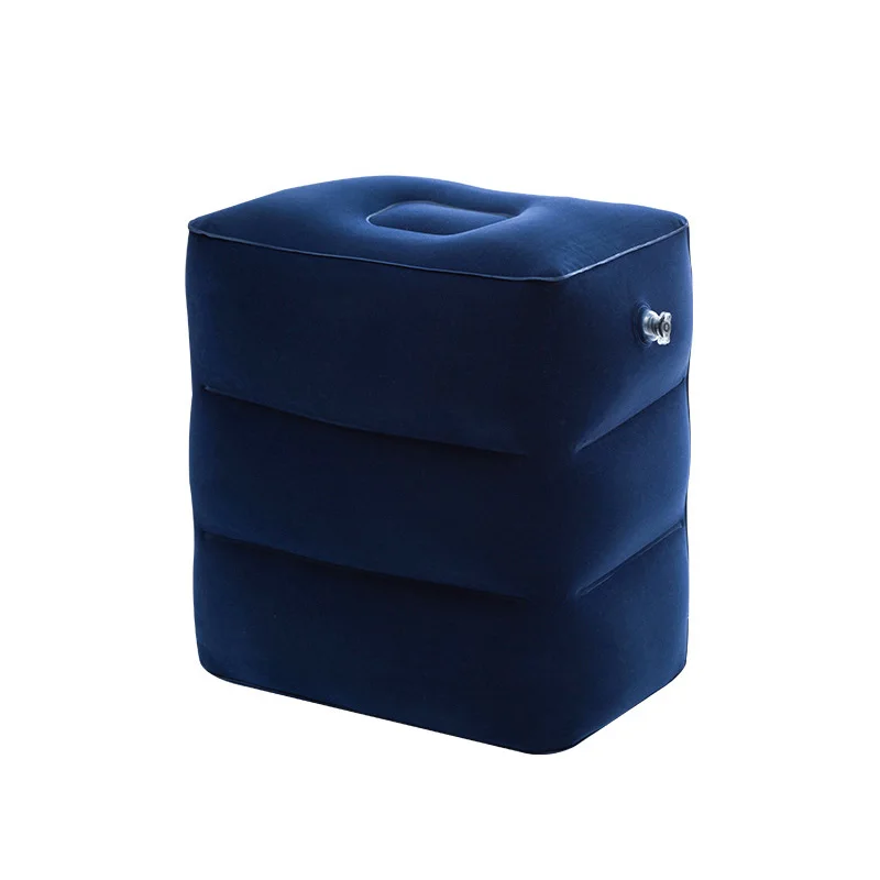 three layers Navy Portabl надувная подушка для путешествий, подушка для ног, регулируемая высота, подставка для ног, для отдыха, для самолета, офиса, дома, аксессуары - Цвет: three layers Navy