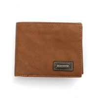 high quality short male purses thin men wallet made of pu leather fold card holder business wallet passport cover