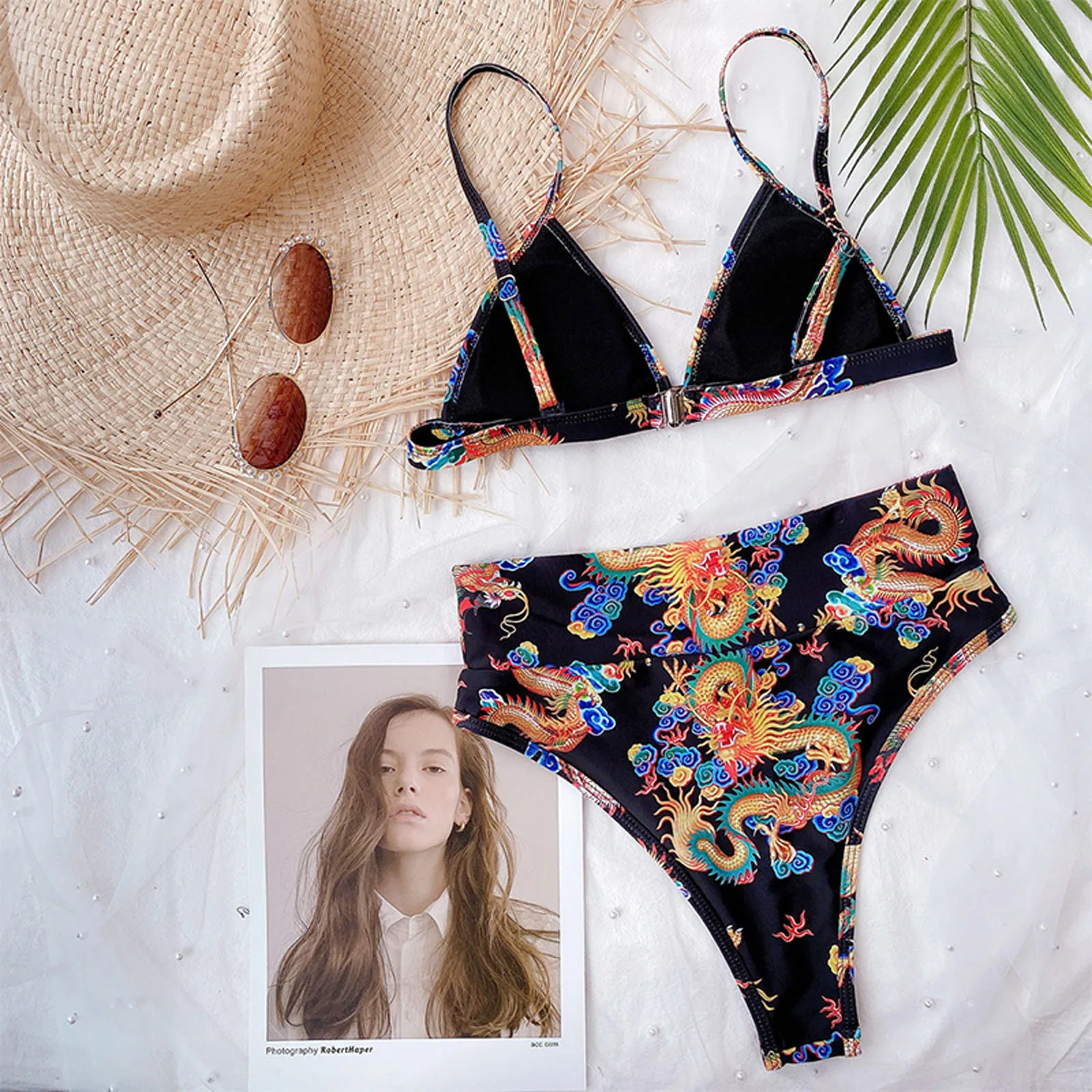 

Women Bandeau Bandage Bikini Set Push-Up Brazilian Swimwear Beachwear Swimsuit lady Solid Bathing Suit
