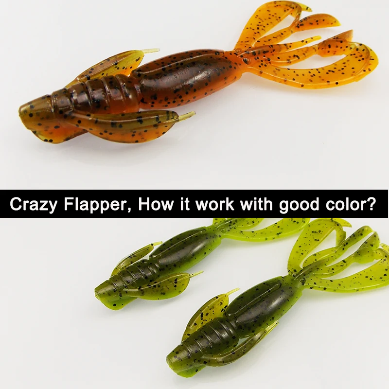 ESFISHING Pesca силиконовая приманка для рыбалки Мягкие приманки Crazy Flapper 110 мм 11 4 г 5 шт