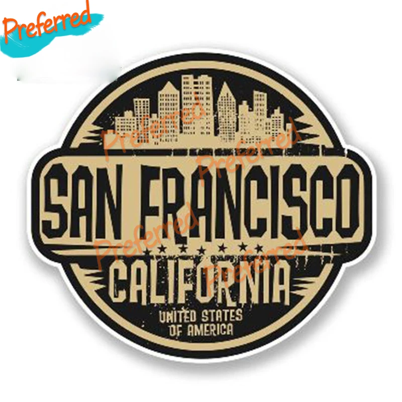 Стайлинг автомобиля, Сан-Франциско, США, Калифорния, наклейка для мотокросса, для гоночных годов, виниловая наклейка на багажник автомобиля, высечка