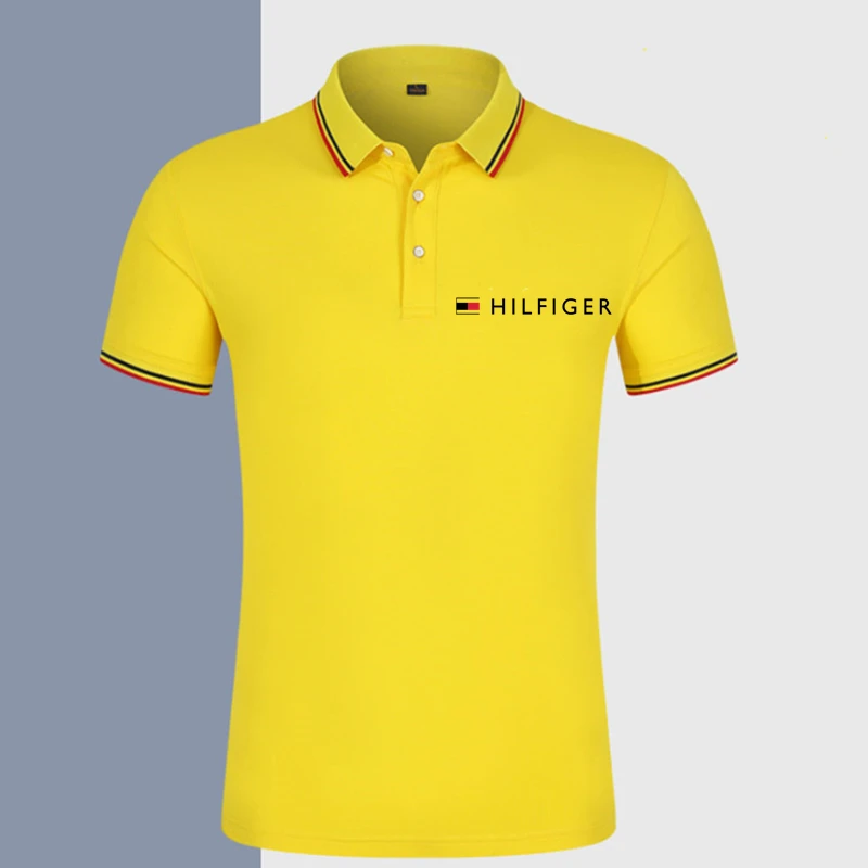 

2021 high quality men's Polo sleeve series short sleeve business Polo flower