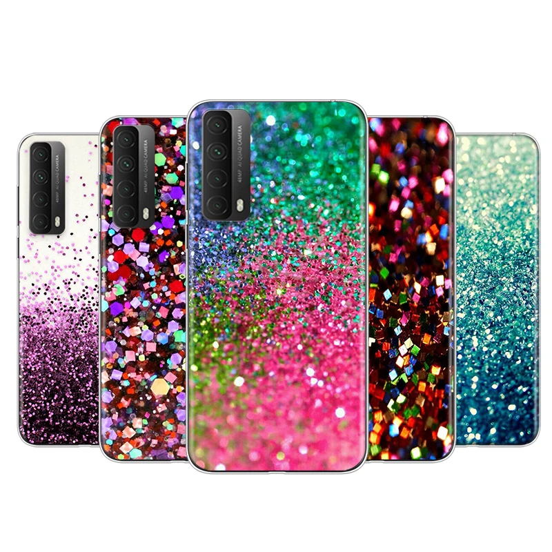 

Glitter Sand printing art For Huawei Y9S Y6S Y8S Y9A Y7A Y8P Y7P Y5P Y6P Y7 Y6 Y5 Pro Prime 2020 2019 Transparent Phone Case