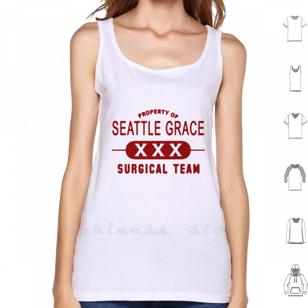 

Property Of Seattle Grace In Red Tank Tops Vest Sleeveless Seattle Mercywest Surgery Operate Greys
