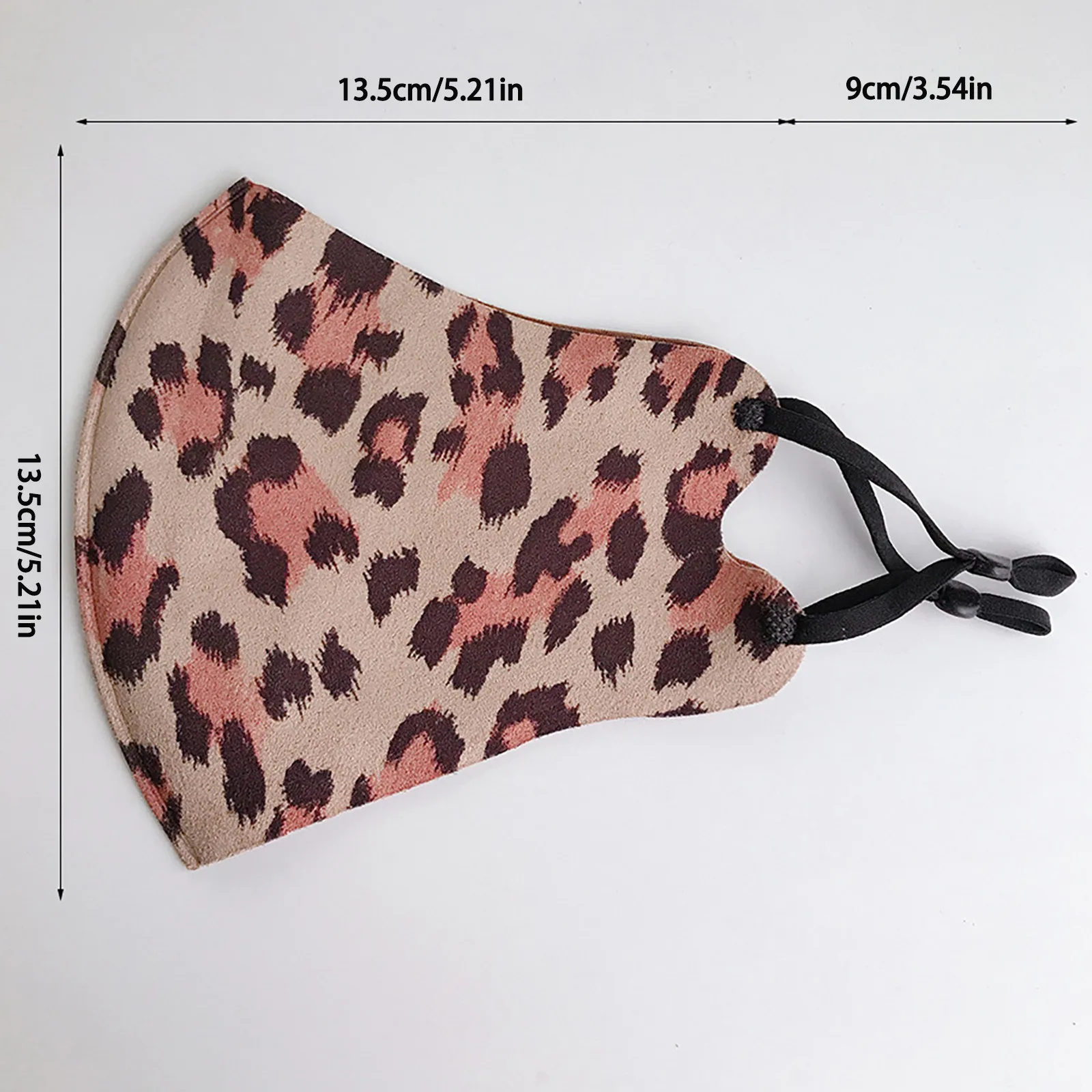 Тканевая маска леопардовая многоразовая для рта моющаяся хлопковая лица