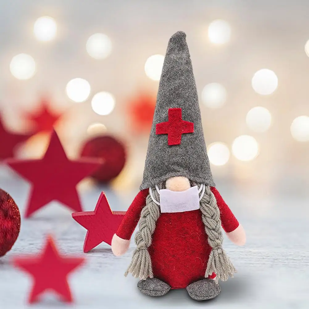 

Рождественское украшение, кукла-Гном с маркировкой Креста, праздничное мягкое безликовое плюшевое украшение для вечерние ринки, рождестве...