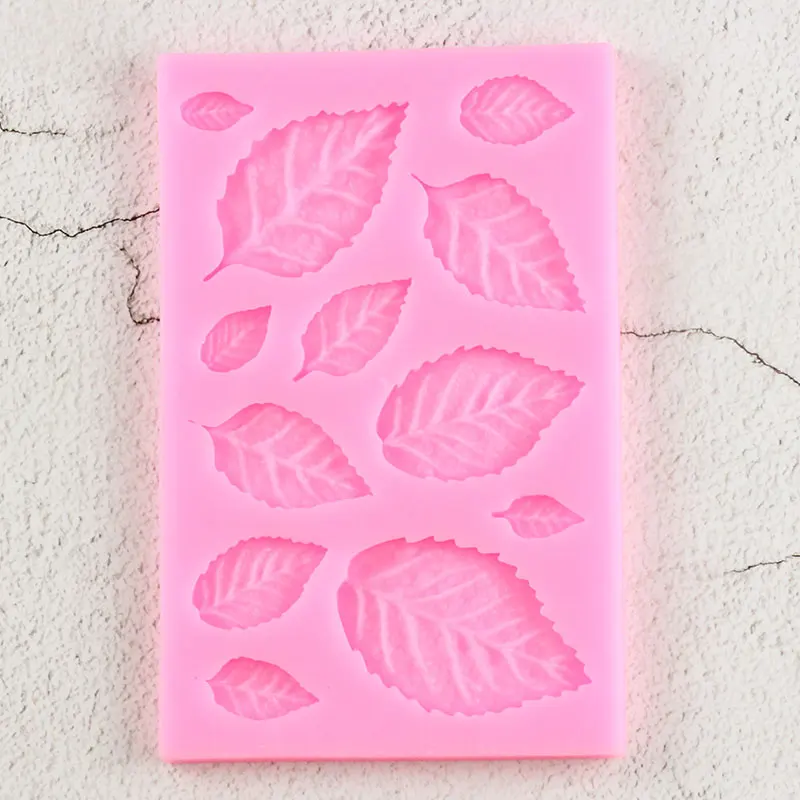 Sugarcraft листья силиконовые формы листок розы DIY помадка для кекса инструменты