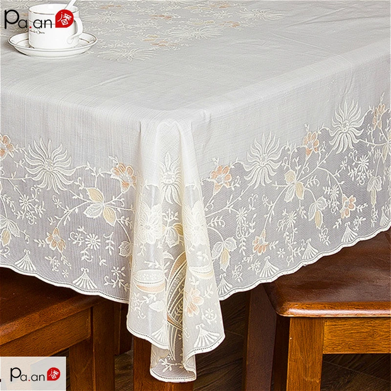 Виниловая кружевная скатерть поддельный кружева пластиковое покрытие стола из