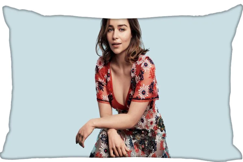 

Custom Pillowcase Emilia Clarke rectangle Zipper Pillow Throw Pillow Case Cover 45x35cm(One Side) Printed